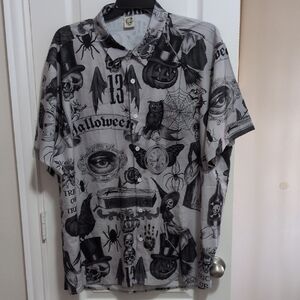 Hardaddy Halloween Themed Button Down Shirt